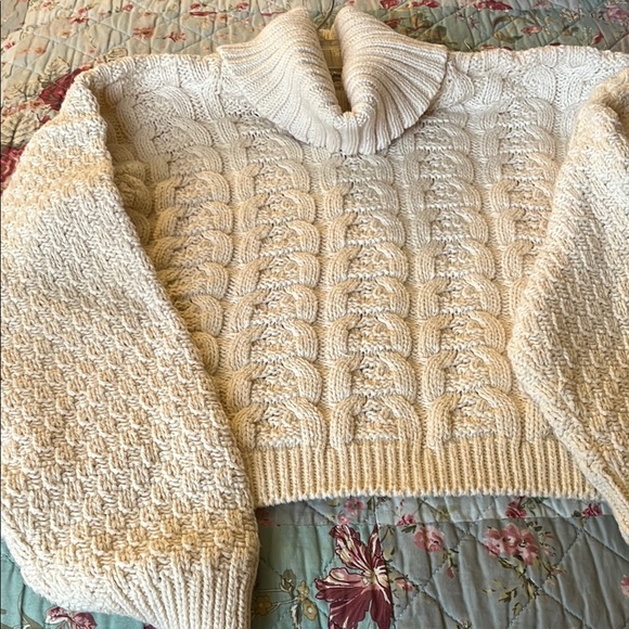 Cozy Cream Cowl Neck Cable Knit Sweater - Picture 4 of 7